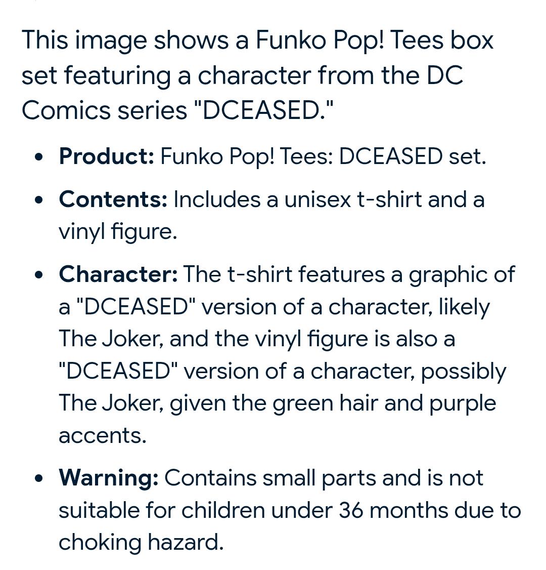 Funko POP! and Tee: DC Joker 4.15-in Vinyl Figure and Unisex T-Shirt Special Edition